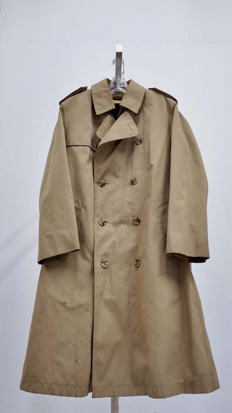 London Fog Tan Double-Breasted Trench Coat